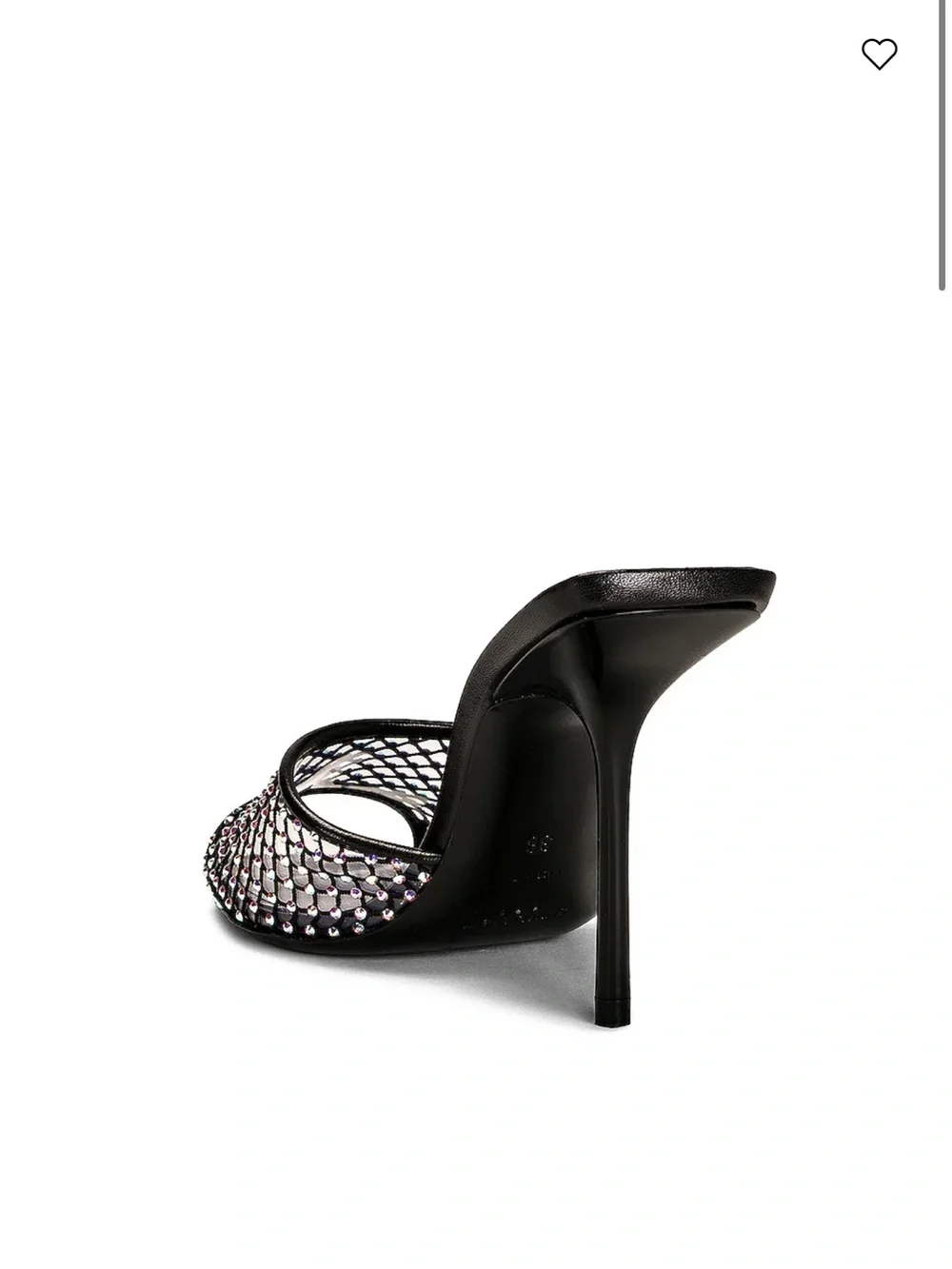 Saint Laurent Black Crystal-Embellished Mesh Mules - Picture 3 of 7
